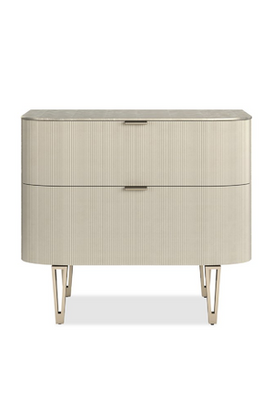   Birch Reeded 2-Drawer Nightstand | Oroa.com