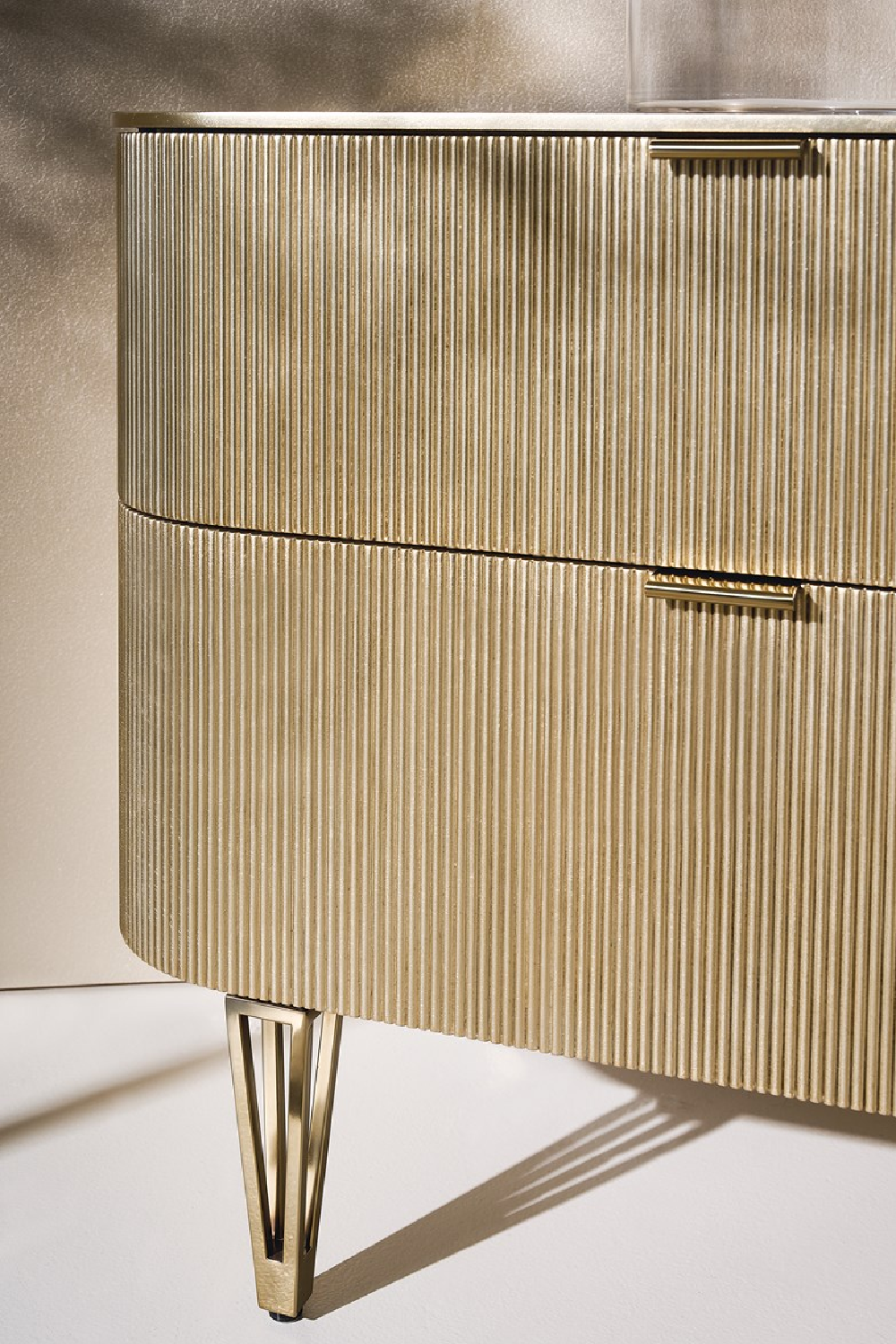   Birch Reeded 2-Drawer Nightstand | Oroa.com