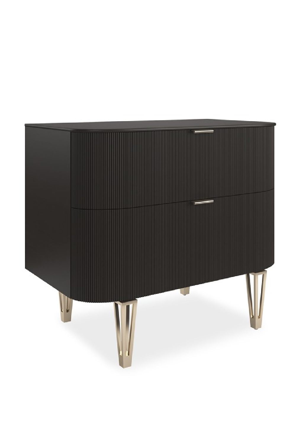   Birch Reeded 2-Drawer Nightstand | Oroa.com