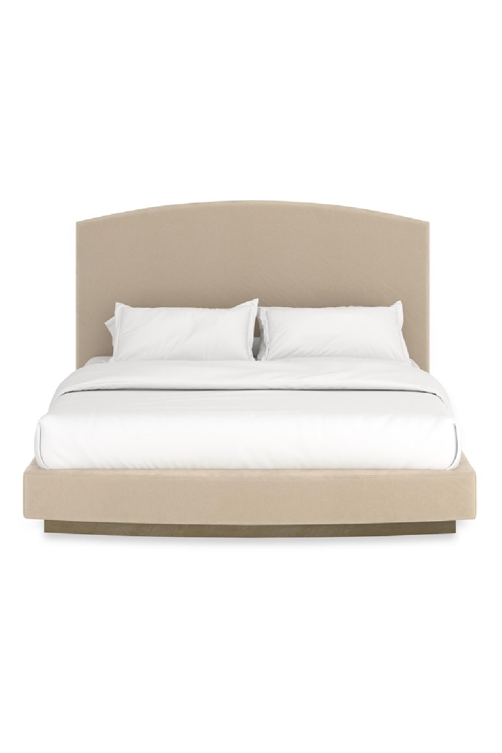   Cream Suede King Bed | Oroa.com