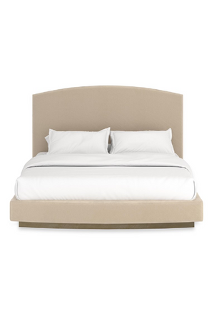   Cream Suede King Bed | Oroa.com