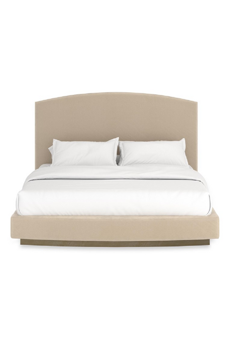   Cream Suede King Bed | Oroa.com