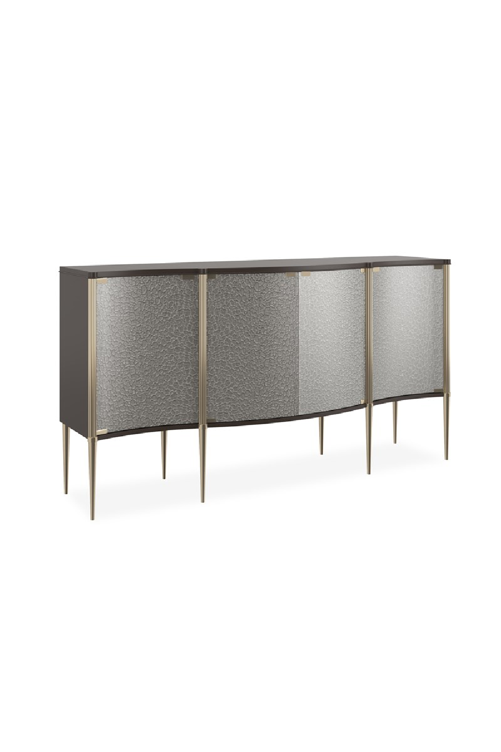   Curved Glass 4-Door Sideboard | Oroa.com