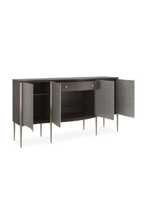   Curved Glass 4-Door Sideboard | Oroa.com