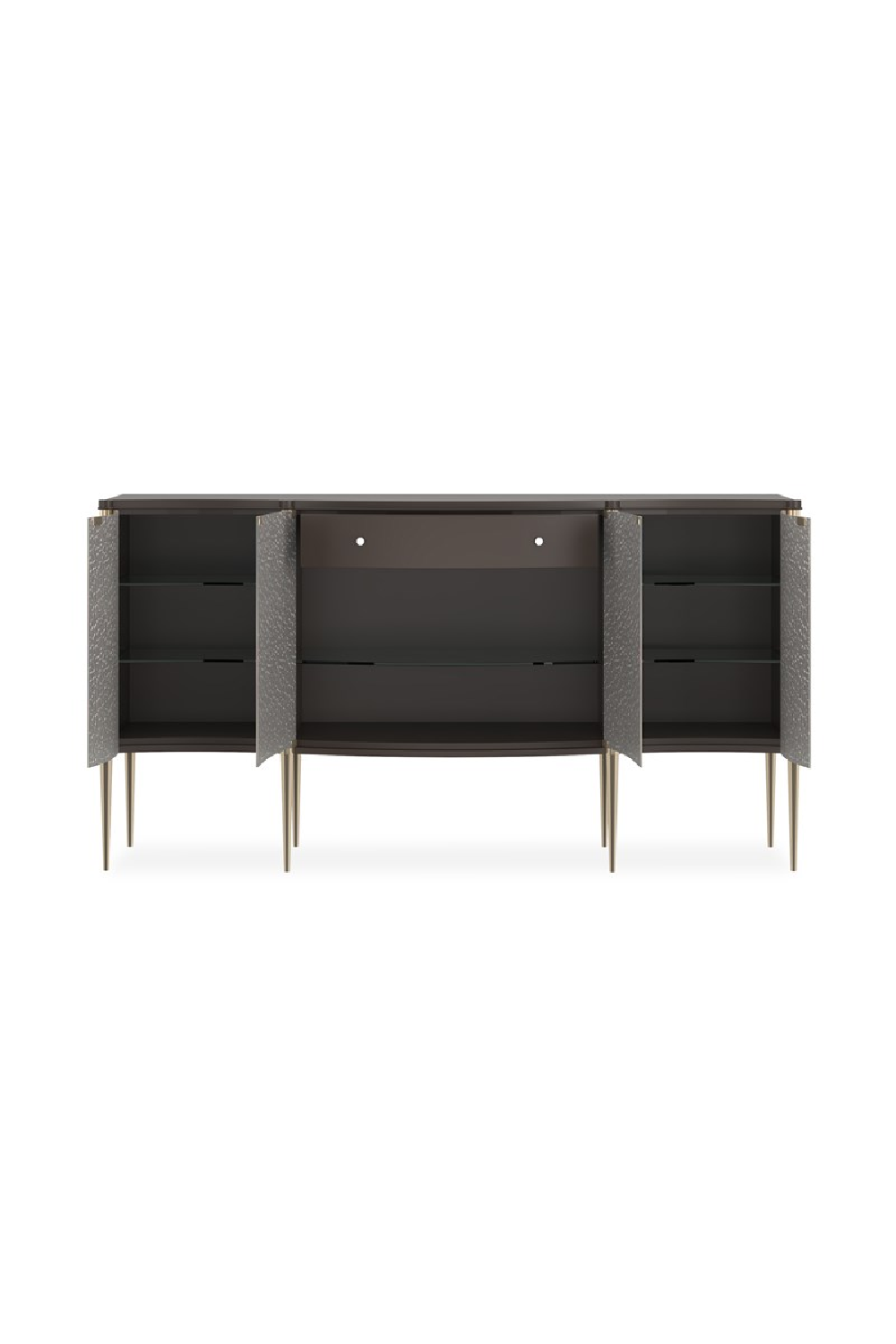   Curved Glass 4-Door Sideboard | Oroa.com