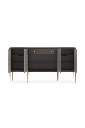   Curved Glass 4-Door Sideboard | Oroa.com