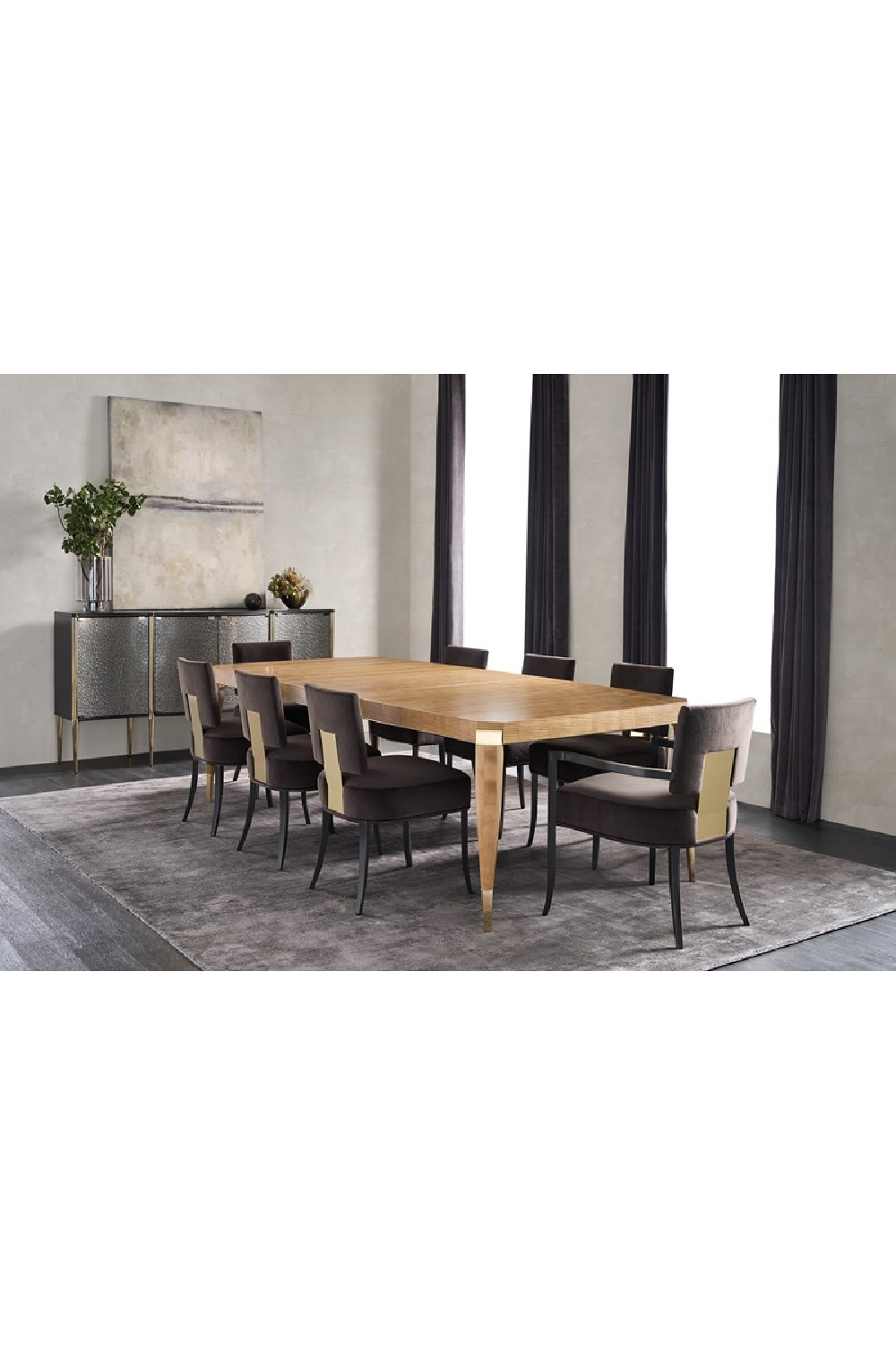   Curved Glass 4-Door Sideboard | Oroa.com