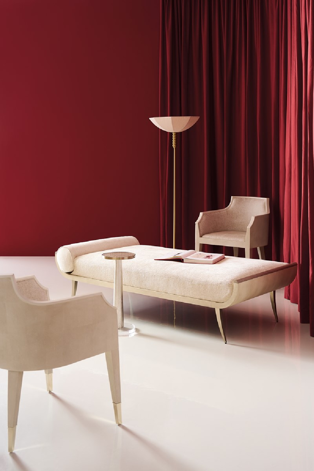  Ivory Shagreen Lounge Armchair | Oroa.com
