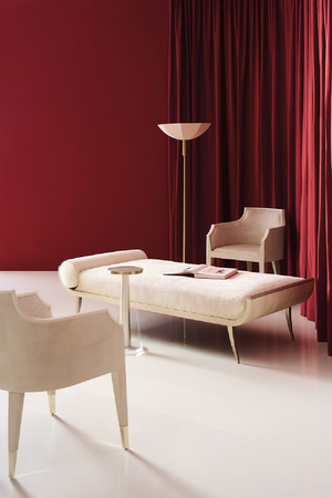   Ivory Shagreen Lounge Armchair | Oroa.com