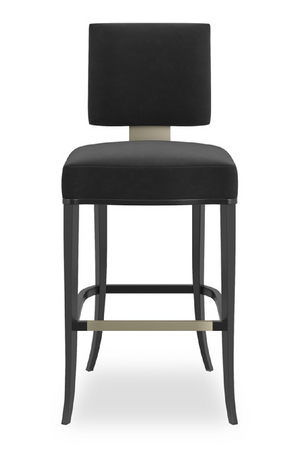   Black Square-Back Bar Stool | Oroa.com