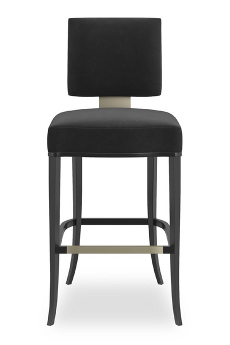   Black Square-Back Bar Stool | Oroa.com