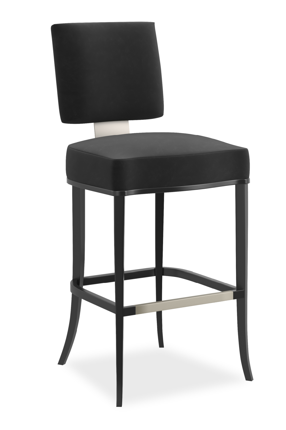   Black Square-Back Bar Stool | Oroa.com