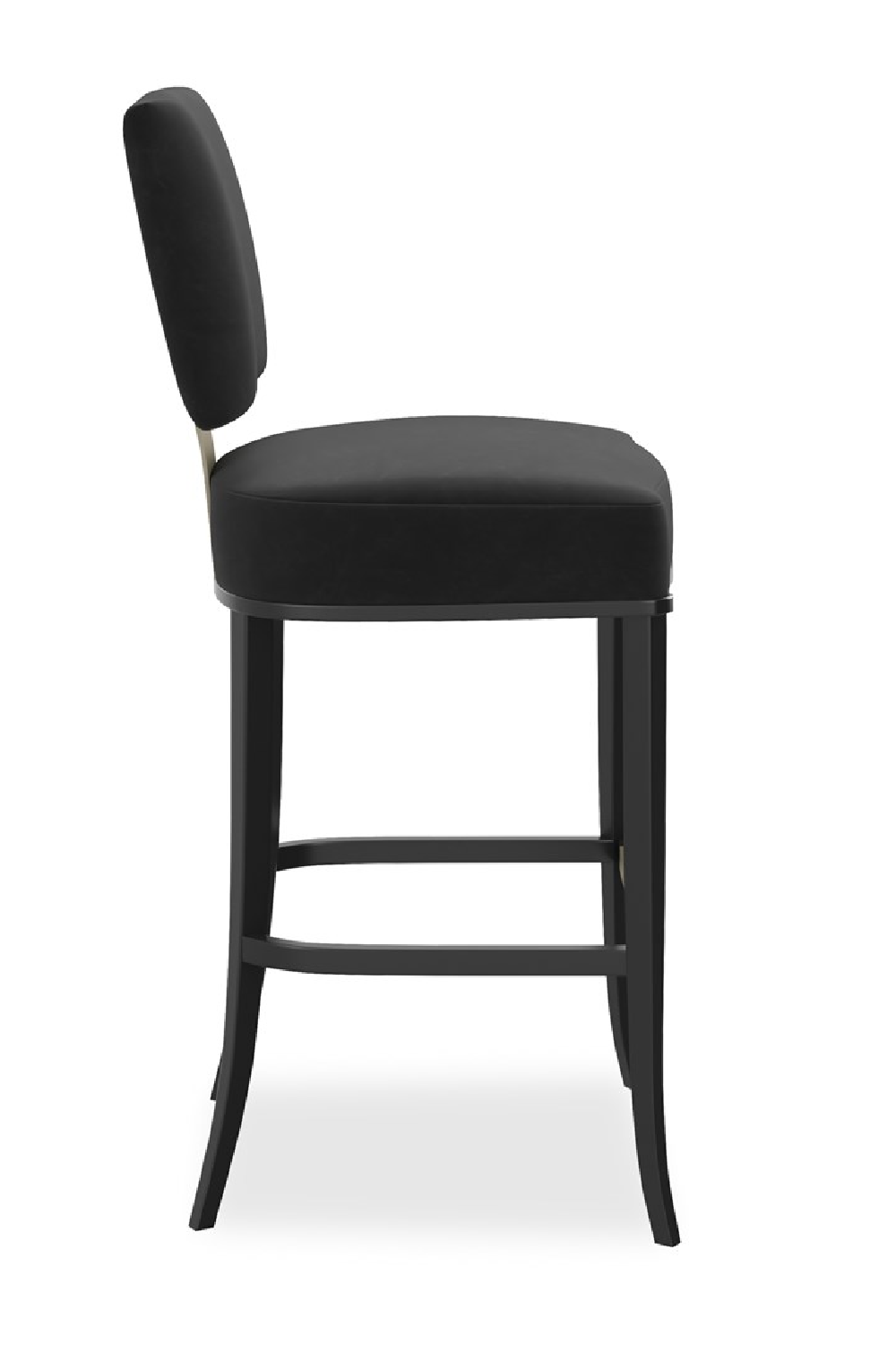   Black Square-Back Bar Stool | Oroa.com
