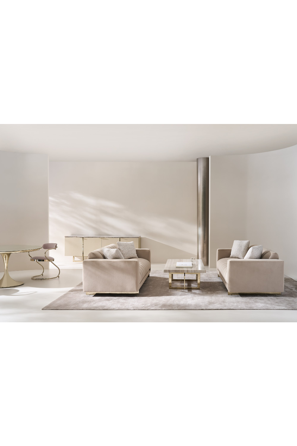   Geometrical Gold Base Coffee Table | Oroa.com