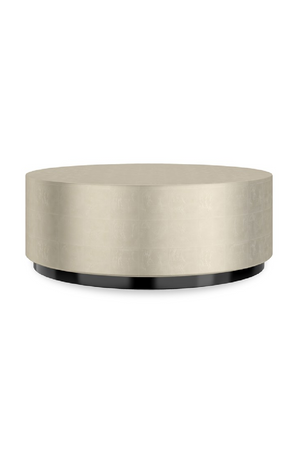   Taupe Silver Round Coffee Table | Oroa.com