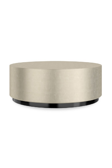   Taupe Silver Round Coffee Table | Oroa.com