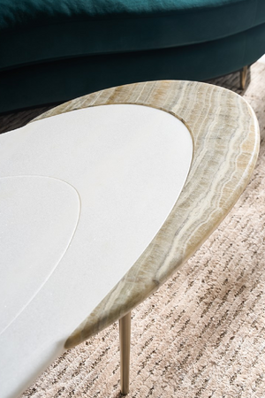  Oval Marble Modern Coffee Table | Oroa.com