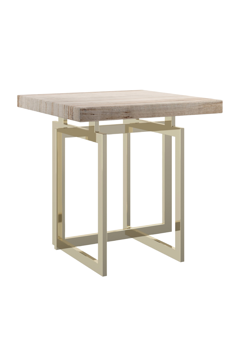   Geometrical Gold Base End Table | Oroa.com
