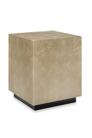   Taupe Silver End Table | Oroa.com