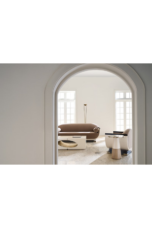   Glass Pedestal Side Table | Oroa.com