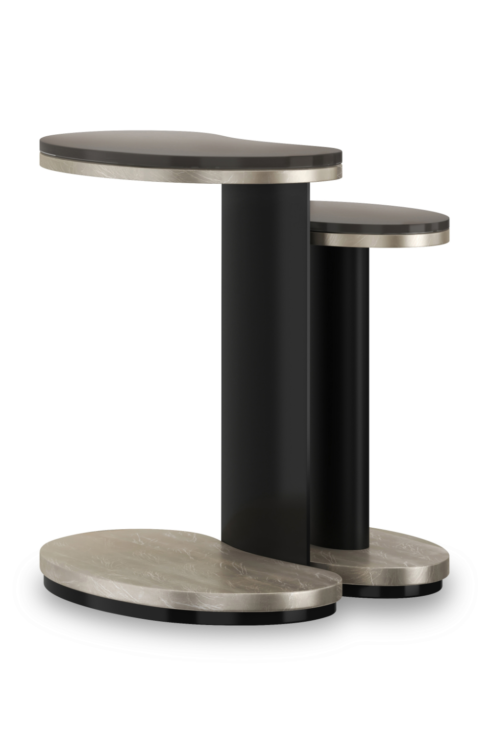   Bronze Glass Nesting End Tables (2) | Oroa.com