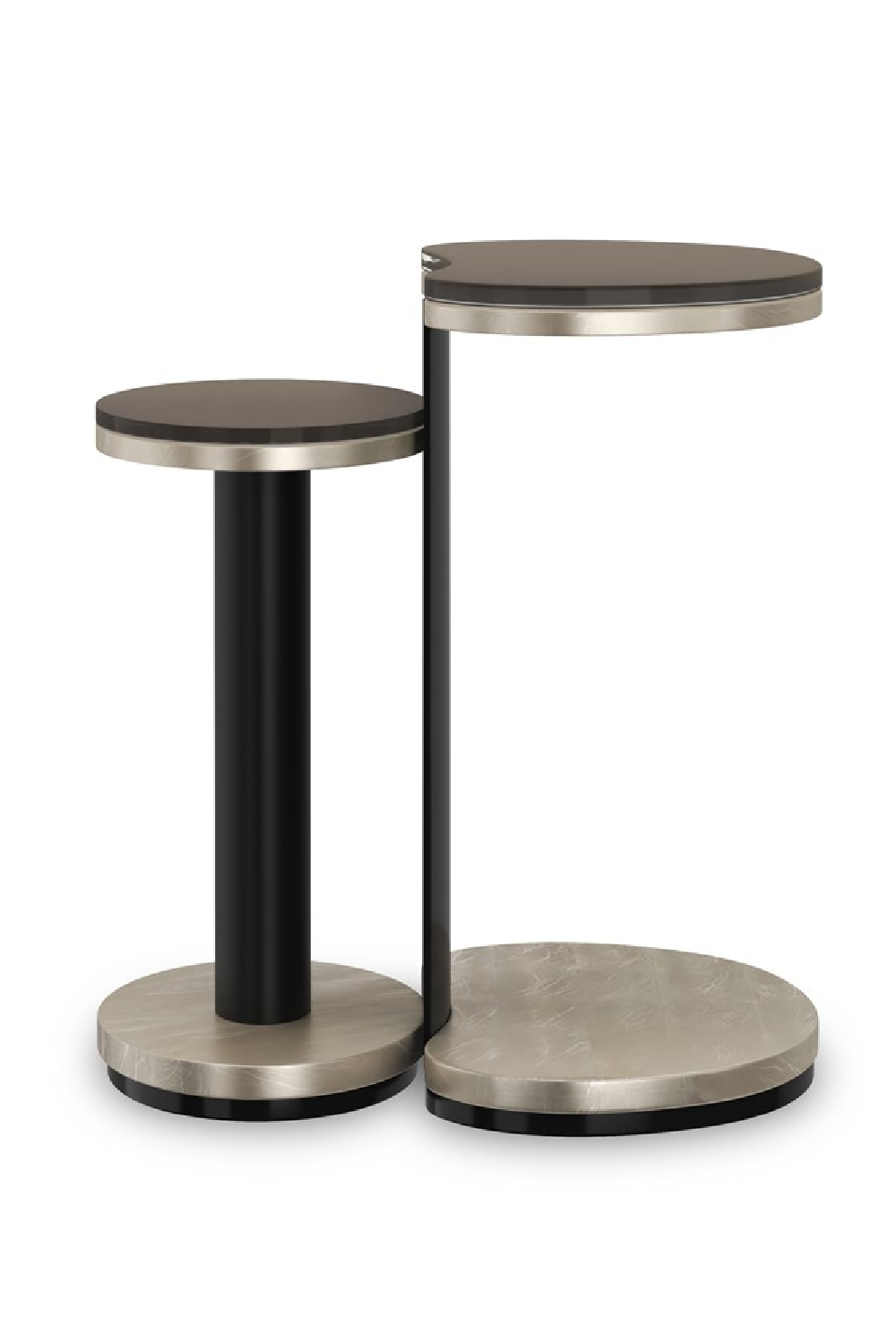   Bronze Glass Nesting End Tables (2) | Oroa.com