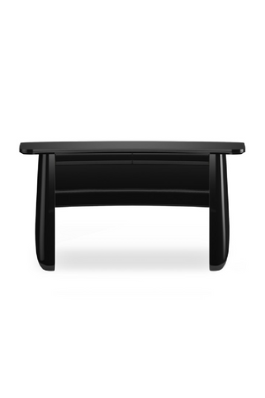   Black Glass 2-Drawer Desk | Oroa.com