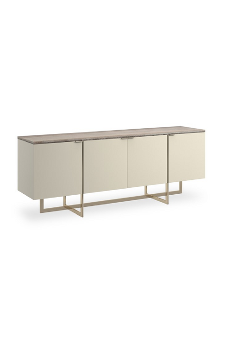  Cream 4-Door Media Unit | Oroa.com