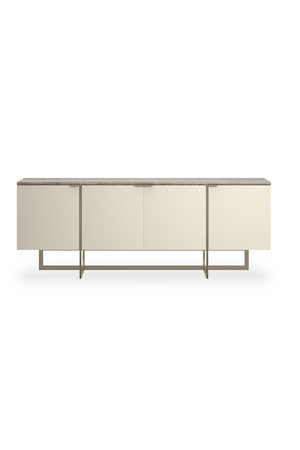   Cream 4-Door Media Unit | Oroa.com