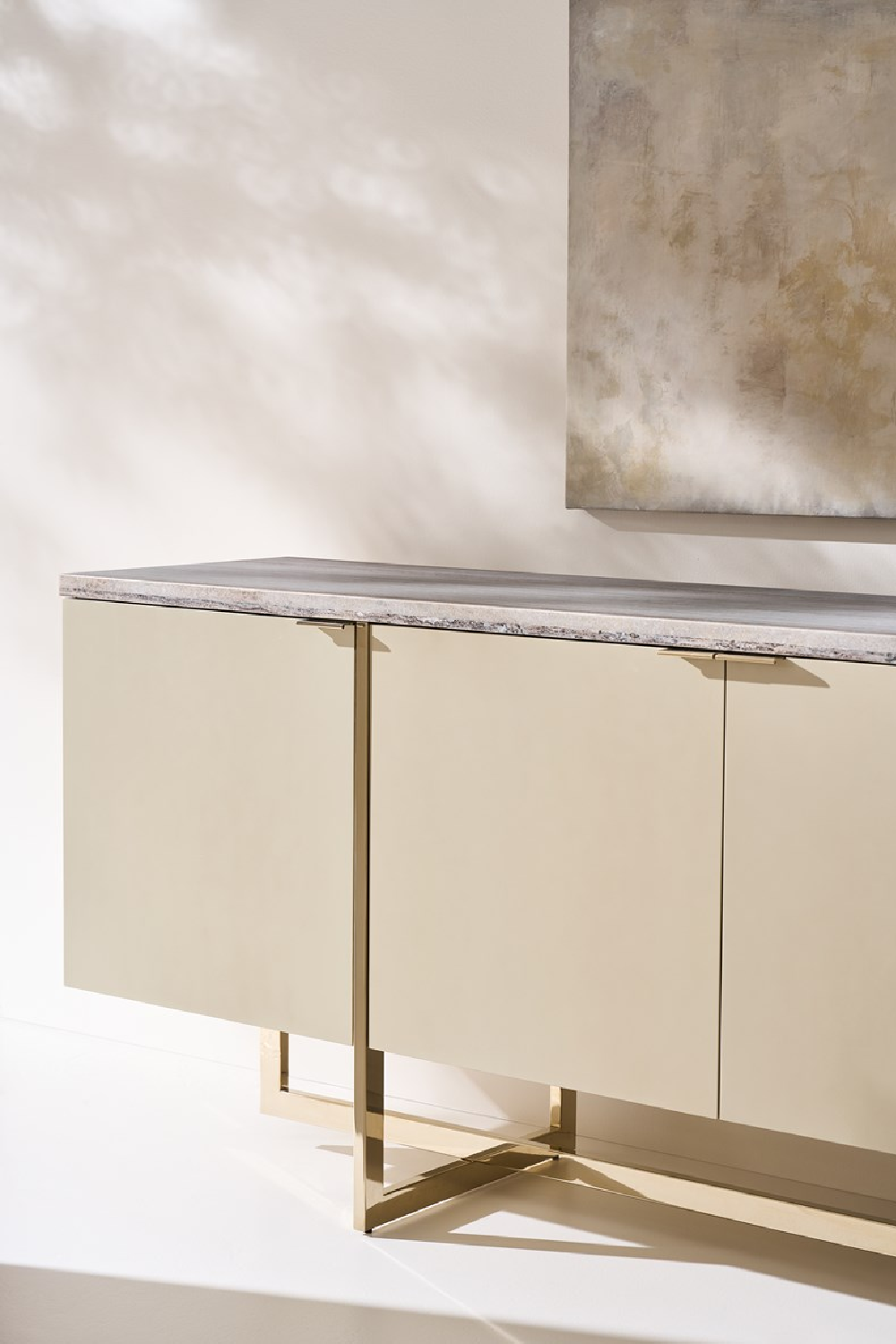   Cream 4-Door Media Unit | Oroa.com
