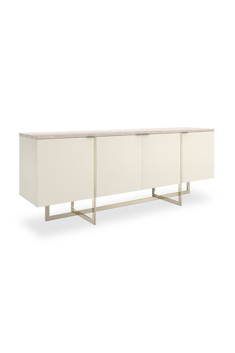   Mirror-Polished 4-Door Media Cabinet | Oroa.com
