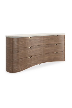   Travertine Top 6-Drawer Dresser | Oroa.com