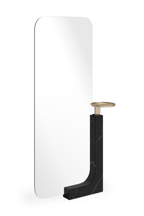   Black Marble Stand Floor Mirror | Oroa.com