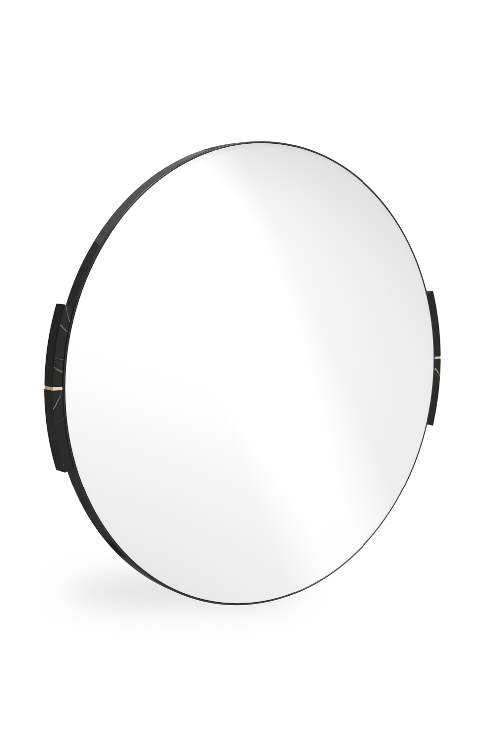   Marble Accent Round Wall Mirror | Oroa.com