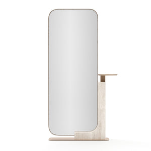   Travertine Stand Floor Mirror | Oroa.com