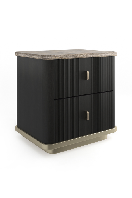   Ash Wood 2-Drawer Nightstand S | Oroa.com