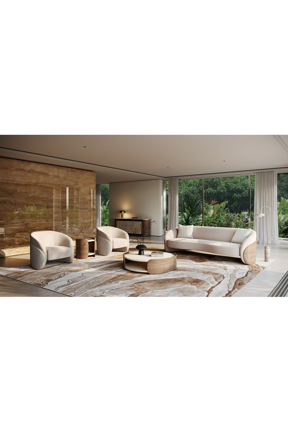   Travertine 1-Drawer Open Nightstand | Oroa.com