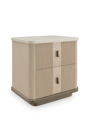   Ash Wood 2-Drawer Nightstand S | Oroa.com