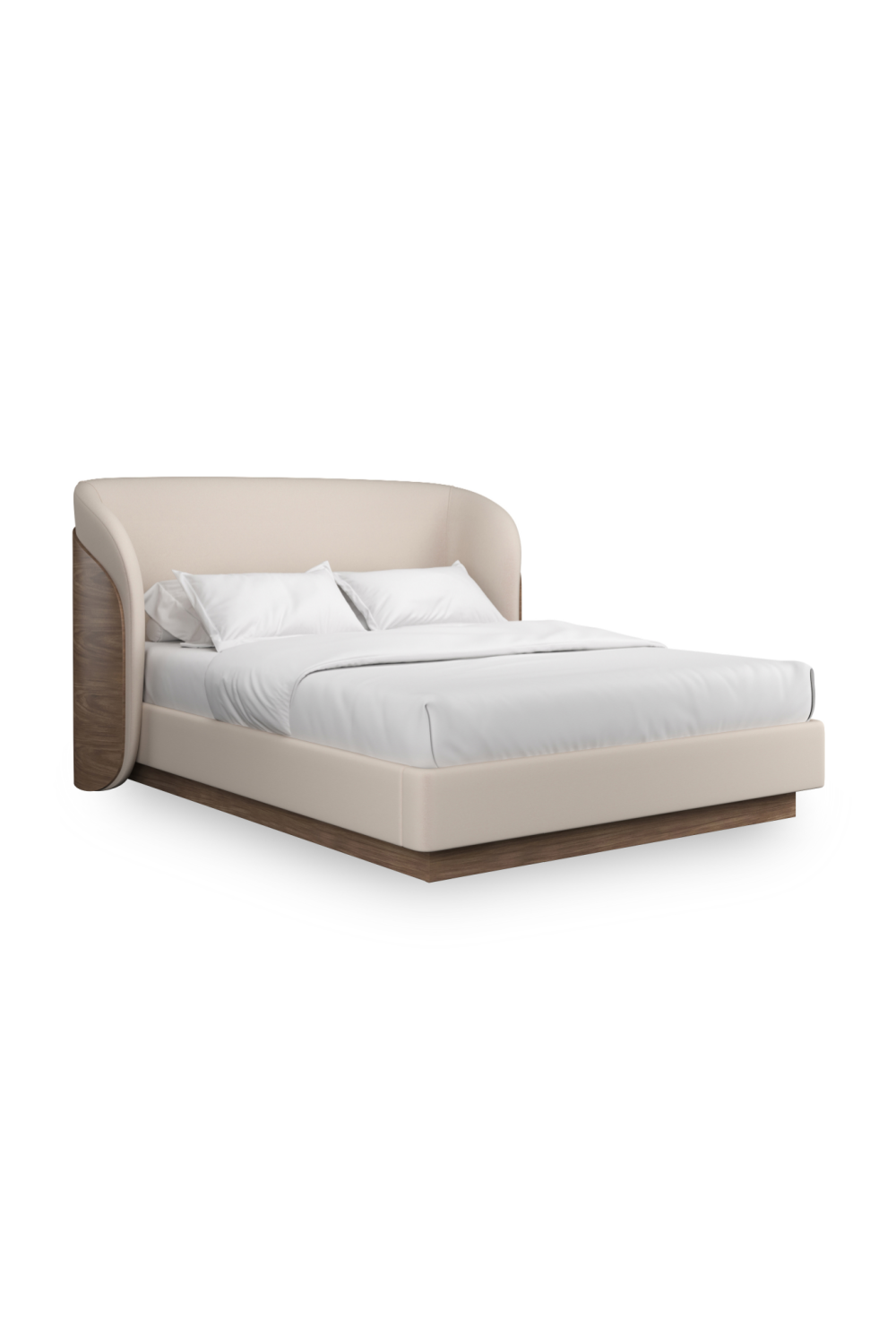   Ivory Mohair Upholstered Bed | Oroa.com