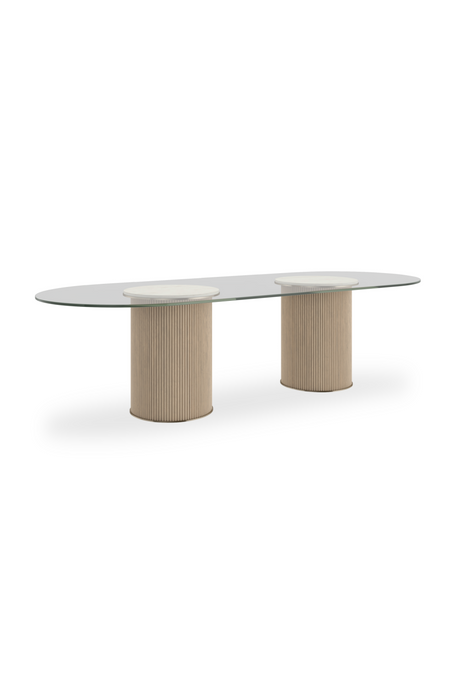  Clear Glass Oval Dining Table | Oroa.com
