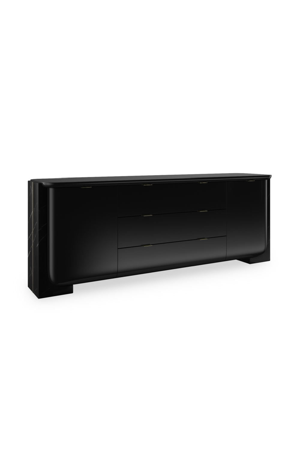  Black 3-Drawer Sideboard | Oroa.com