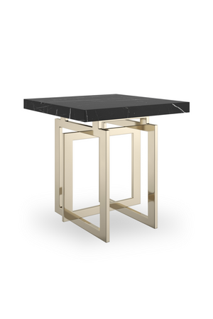   Black Marble Square Side Table | Oroa.com