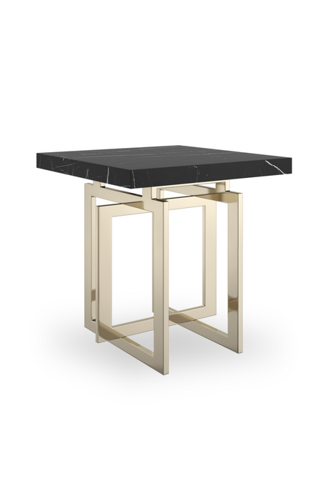   Black Marble Square Side Table | Oroa.com