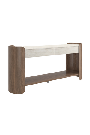   Travertine 2-Drawer Console Table | Oroa.com