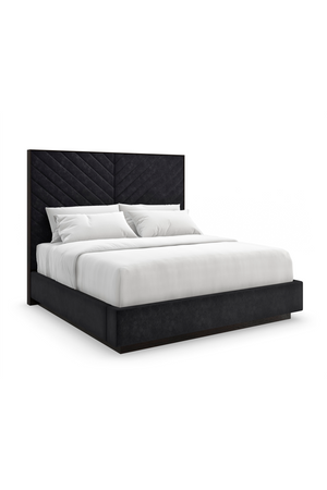   Black Channel-Tufted Bed | Oroa.com