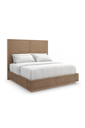   Brown Channel-Tufted Bed | Oroa.com