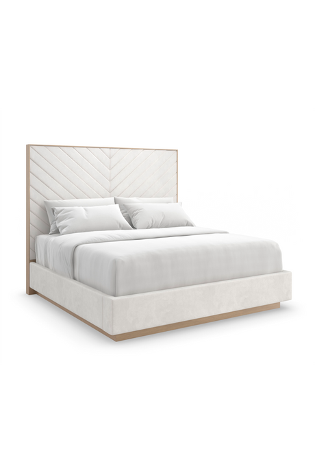   White Channel-Tufted Bed | Oroa.com
