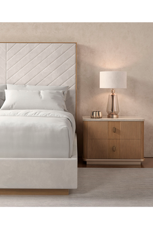   White Channel-Tufted Bed | Oroa.com