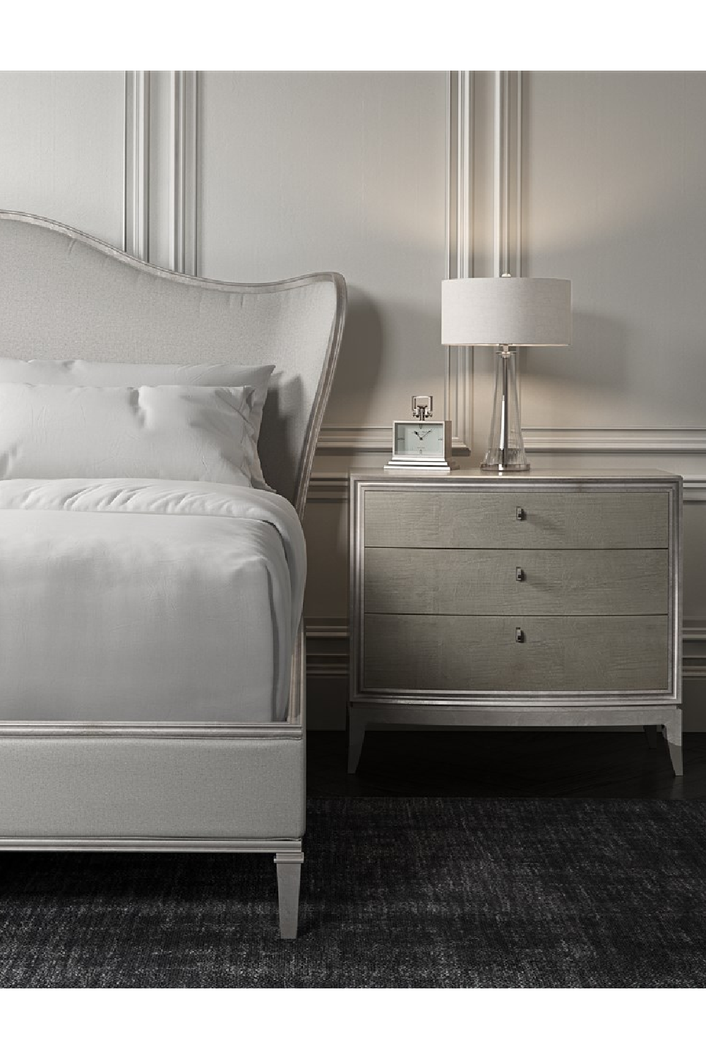   Camelback Upholstered King Bed | Oroa.com