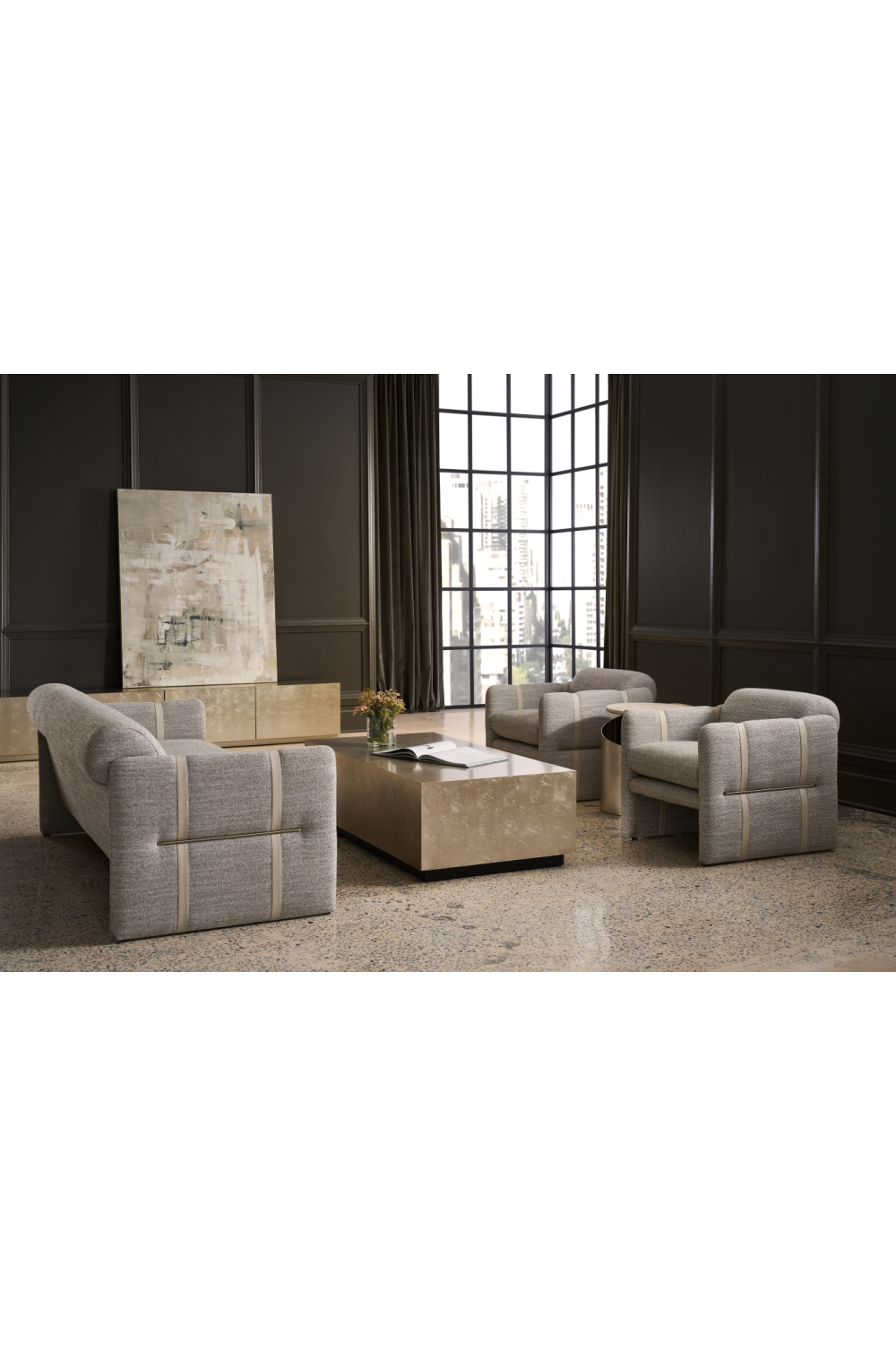   Rectangular Taupe Coffee Table | Oroa.com